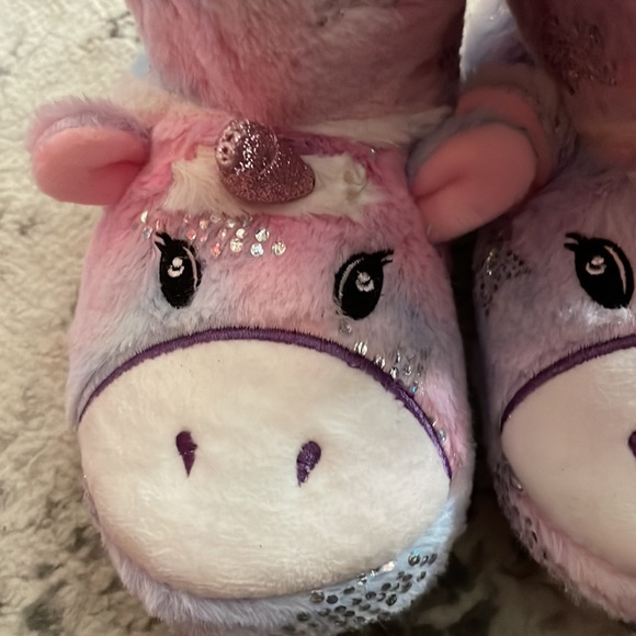 NWOT Totes Toasties Unicorn Girl Slippers - Picture 8 of 9